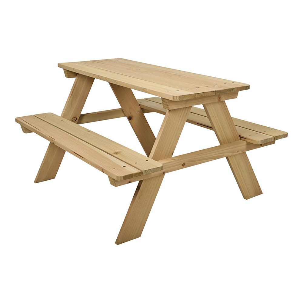 Mesa de piquenique em madeira para crianças