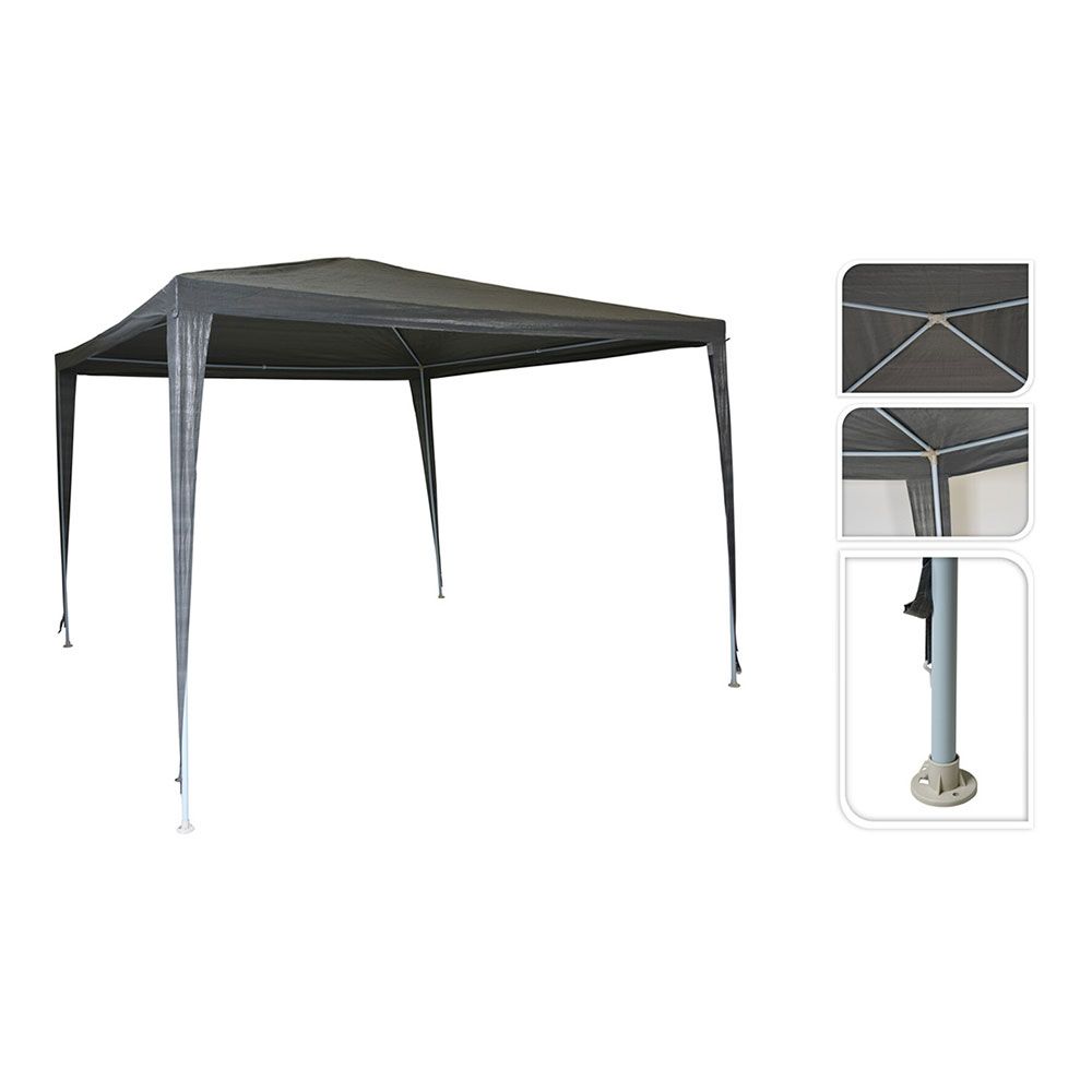 Tenda cinza escuro 3 x 3 x 2,45 m