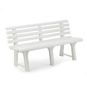 Banco de jardim orchidea branco, 145 x 49 x 74 cm
