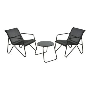 Kit 3 peças de jardim em metal antracite