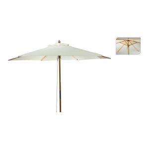 Guarda-sol de jardim com cabo de madeira ø2,6 x 2,2 m