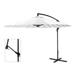Chapéu-de-sol excêntrico altura máxima 3m ø300cm cor: branco