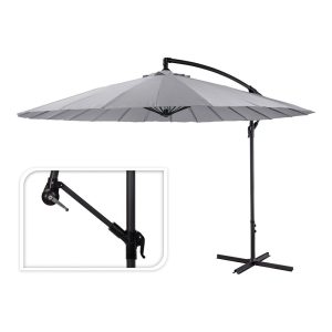 Chapéu-de-sol excentric grey 180 gr / m² altura máxima 3 m ø300 cm