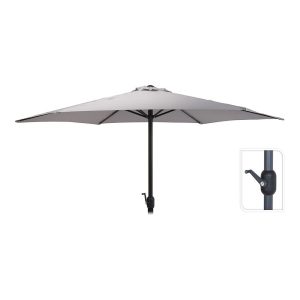 Chapéu-de-sol ø300 cm altura máxima 248 cm cor: cinza claro