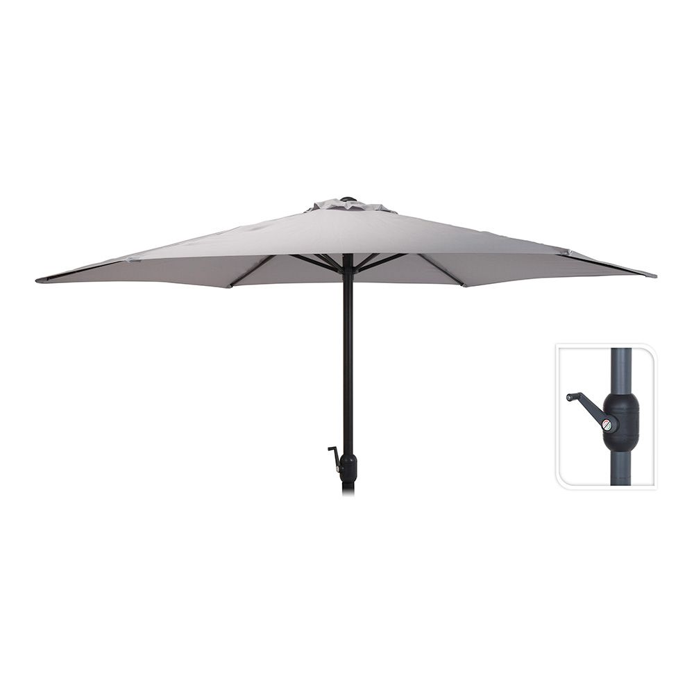 Chapéu-de-sol ø300 cm altura máxima 248 cm cor: cinza claro