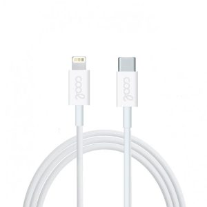 Cable USB Compatible COOL Universal TIPO-C a Lightning (1.2 metros) branco