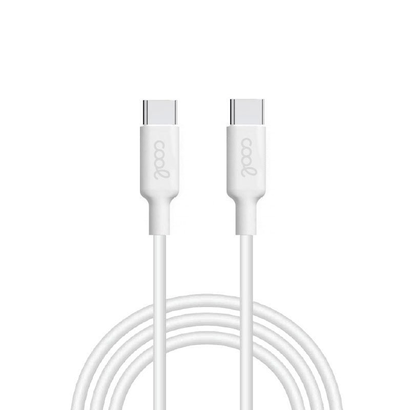 Cable USB Compatible COOL Universal TIPO-C a TIPO-C (1 metro) branco 3 Amp
