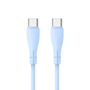 Cable USB COOL silicone Universal Tipo C a Tipo C (1 metro) Celeste