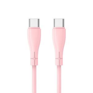 Cable USB COOL silicone Universal Tipo C a Tipo C (1 metro) Rosa