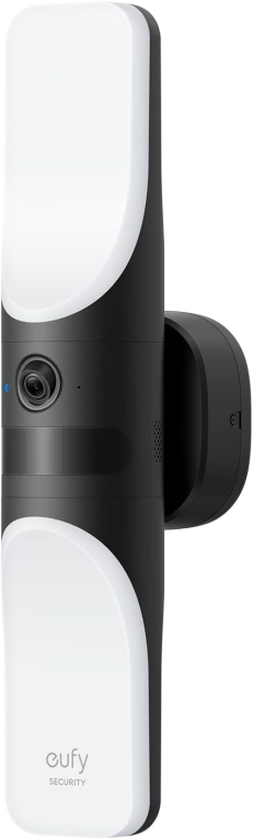 Eufy Security Wired Wall Light CAM S100, cámara de Seguridad para Exteriores, cámara 2K con iluminación de 1200 lúmenes, luz activada por Movimiento, IP65, Resistente al Agua, sin cuotas mensuales