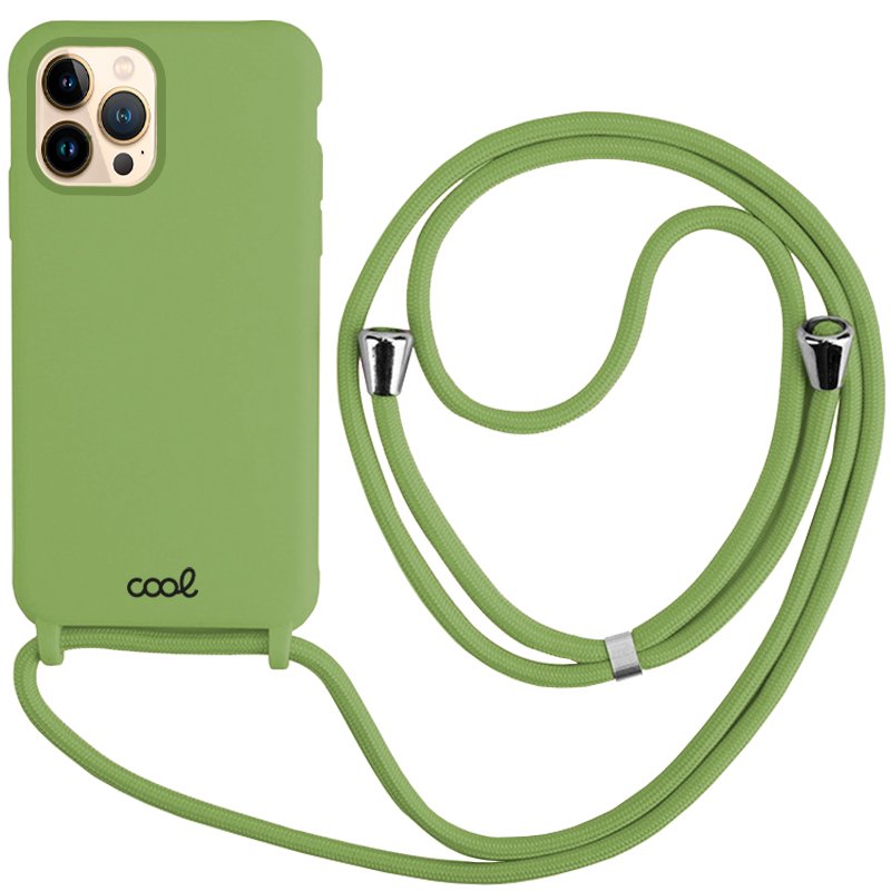 Capa COOL para iPhone 13 Pro Max Cordón Liso Pistacho
