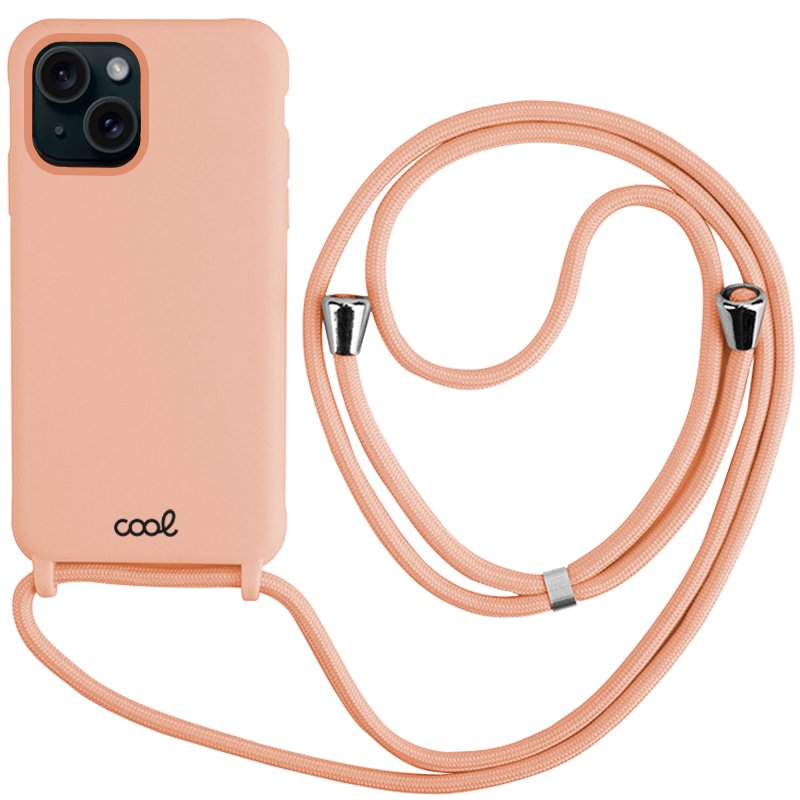 Capa COOL para iPhone 15 Cordón Liso Rosa