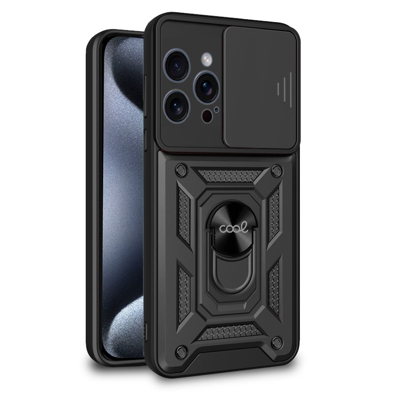Capa COOL para iPhone 15 Pro Hard Ring preto