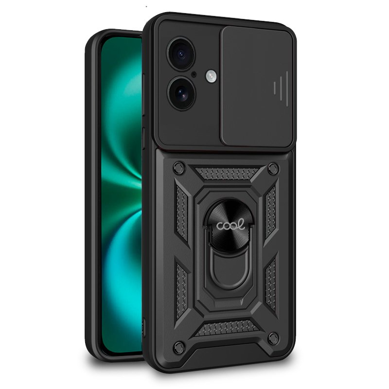 Capa COOL para iPhone 16 Plus Hard Ring preto