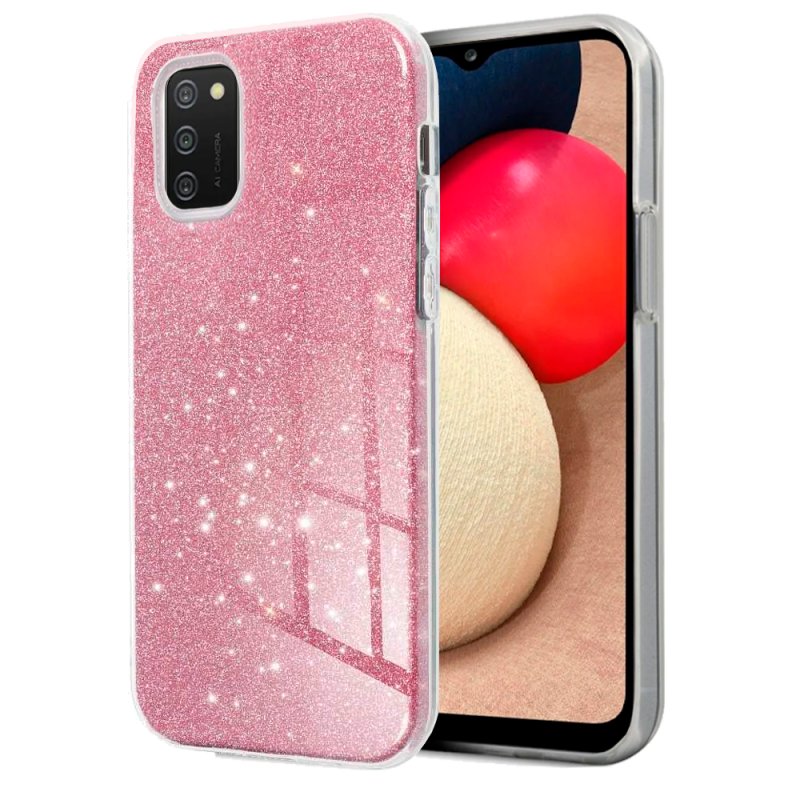 Capa COOL para Samsung A025 Galaxy A02s Glitter Rosa