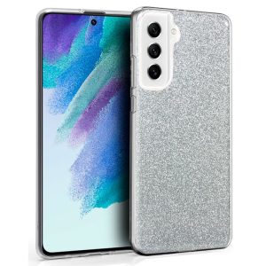 Capa COOL para Samsung G990B Galaxy S21 FE Glitter Prata