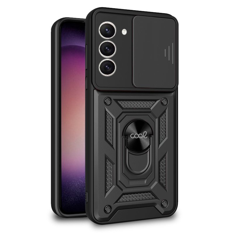 Capa COOL para Samsung S916 Galaxy S23 Plus Hard Ring preto