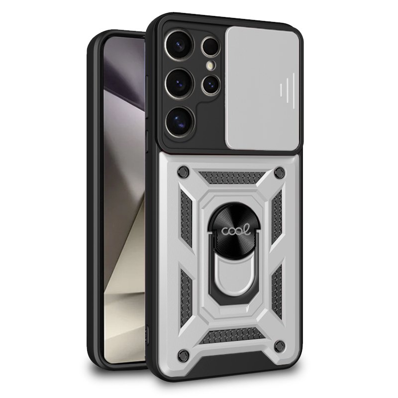 Capa COOL para Samsung S928 Galaxy S24 Ultra Hard Ring Prata