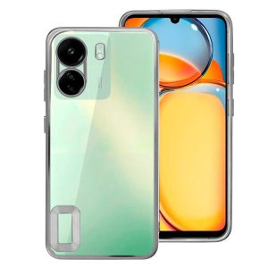 Capa COOL para Xiaomi Redmi 13C / 13C 5G / Poco C65 Borde Metalizado (Prata)