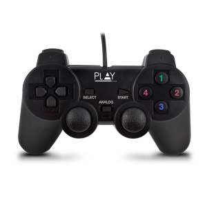 Ewent Play preto USB 2.0 Gamepad Analógico/Digital PC