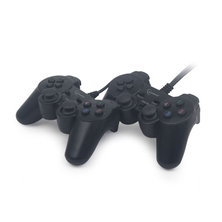 Gembird JPD-UDV2-01 mando y volante preto USB 2.0 Gamepad Analógico/Digital PC