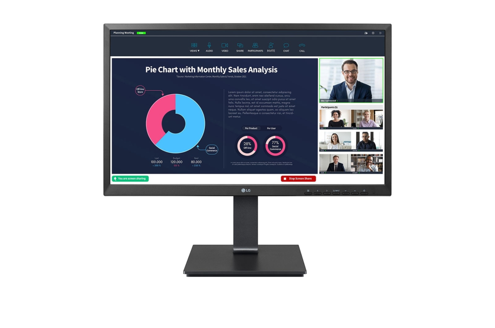 LG 24BP75CP-B Ecrã para PC 60,5 cm (23.8") 1920 x 1080 Pixeles Full HD LED preto