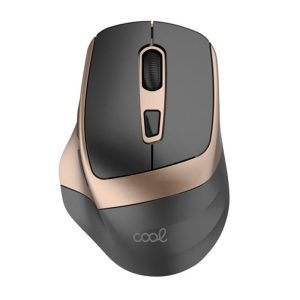 rato Inalâmbrico Silencioso COOL Ergonomic Negro-Dorado