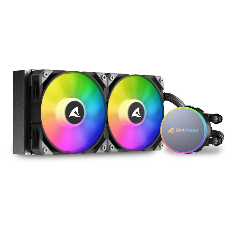 Sharkoon S70 rgb Capa do Computador, Procesador Sistema de refrigeração líquida todo en uno 12 cm preto 1 peça(s)