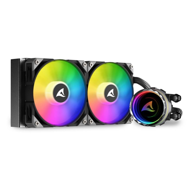 Sharkoon S80 RGB Capa do Computador, Procesador Sistema de refrigeração líquida todo en uno 12 cm preto 1 peça(s)