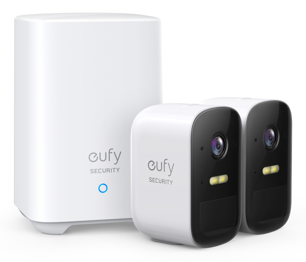 Eufy Security eufyCam 2C, Camara vigilancia WiFi Exterior, Camara de vigilancia Exterior,180 días de duração da bateria, HD 1080p, nenhum Custo mensal, Conjunto de Duas câmaras