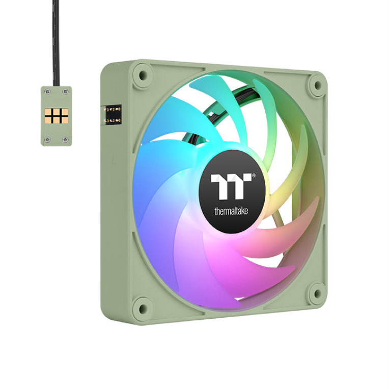 Thermaltake CL-F196-PL12MG-A sistema de refrigeração para Computador Capa do Computador Ventilador 12 cm verde 3 peça(s)
