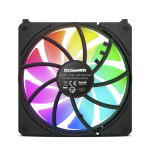 NOX Hummer NXHUMMERELINKBK sistema de refrigeração para Computador Capa do Computador Ventilador 12 cm preto 1 peça(s)