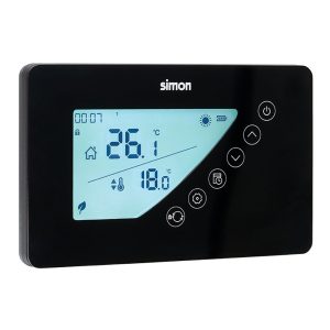 Termostato digital programação semanal, preto