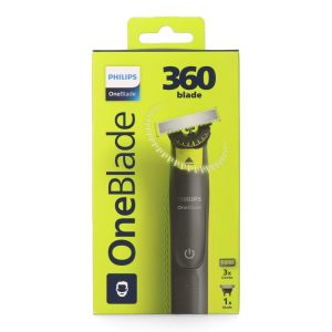 Máquina de barbear one blade 360°, com 3 pentes guia, resistente à água