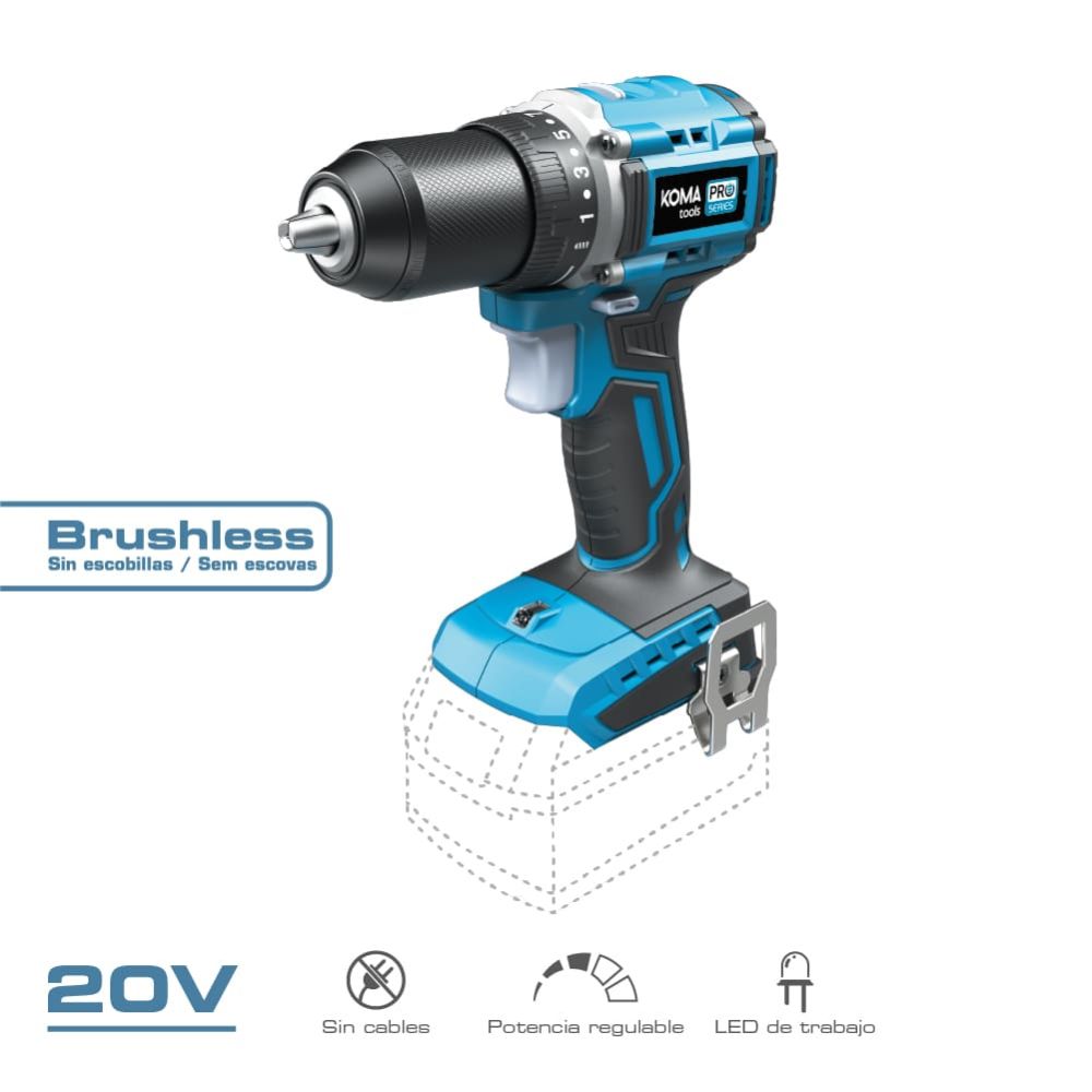 Berbequim aparafusadora compact brushless 20 v
