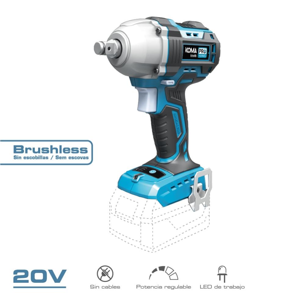 Chave de impacto brushless 450 nm (sem bateria e carregador)