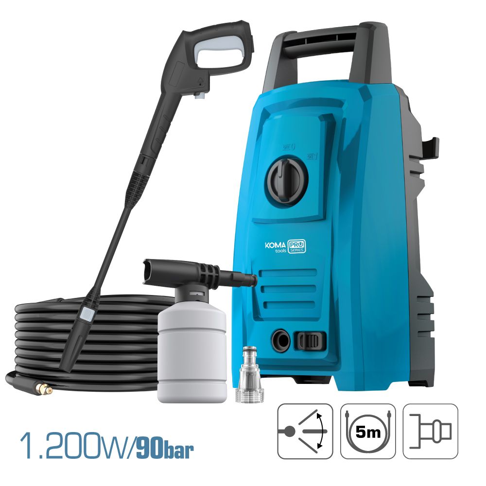 Máquina de lavar a alta pressão 1.200w 90 bar