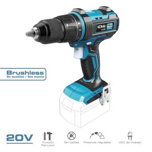 Broca de martelo/chave de fenda 20 v sem escovas (sem bateria e carregador)