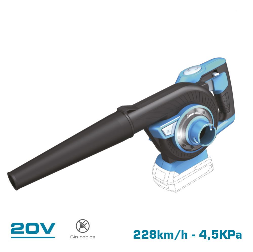 Aspirador soprador 20 v (sem bateria e carregador)