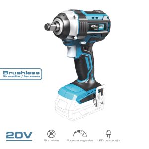 Chave de impacto 20 v brushless 280 nm (sem bateria e carregador)