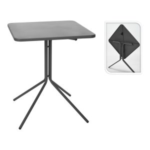 Mesa dobrável cinzento escuro, 58 x 58 x 70 cm