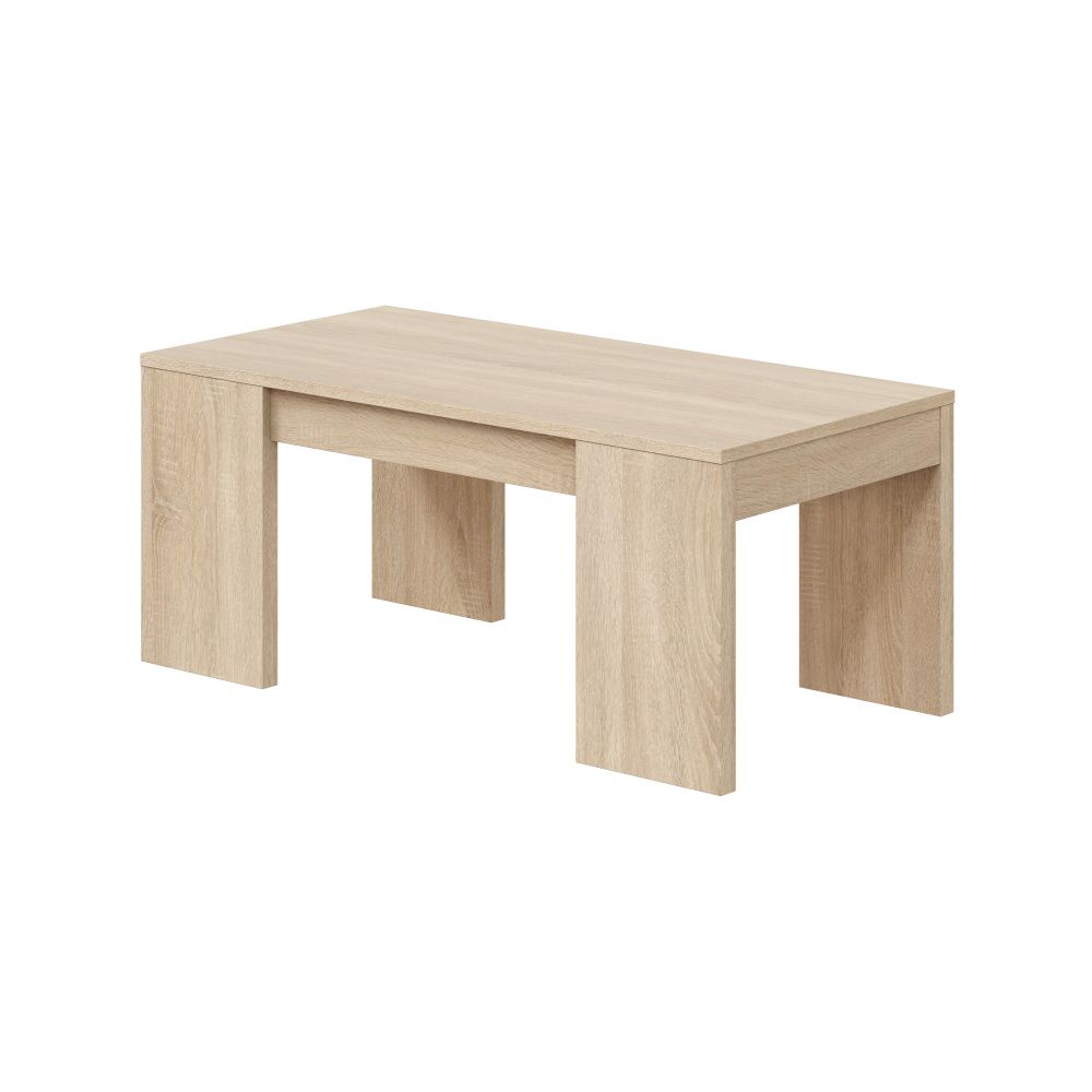 Mesa de centro elevável, carvalho