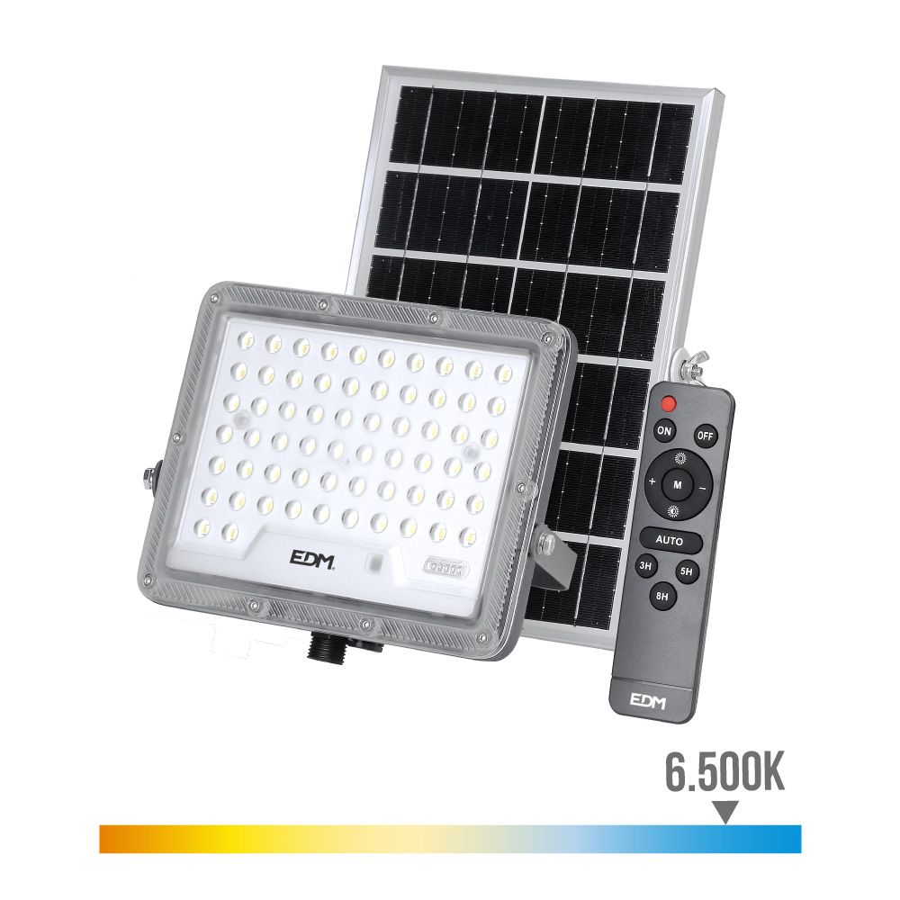 Foco projetor solar slim 300 w 2500 lm 6500 k luz fria