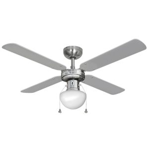 Ventoinha de teto modelo caribe. cor cromado. potência: 50w pás: ø102cm edm