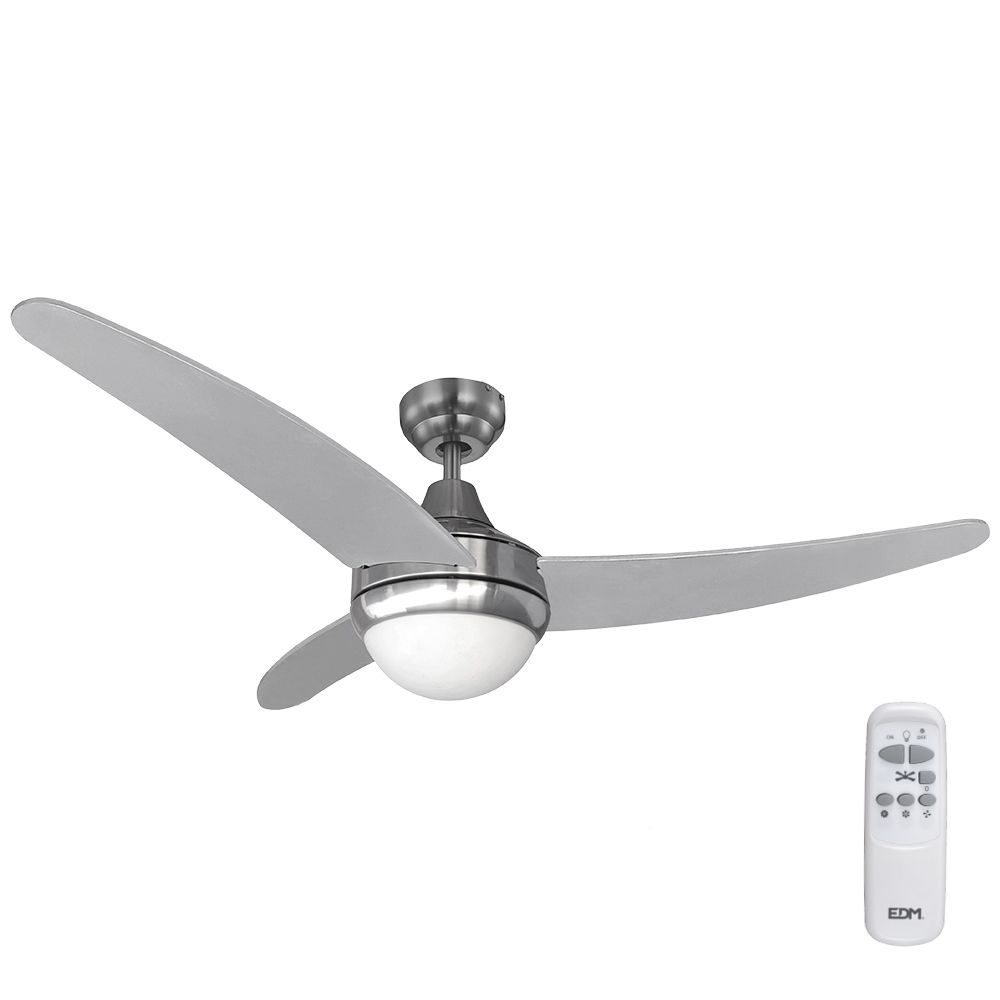 Ventoinha de teto modelo egeo. cor cormado. potência: 60w pás: ø122cm com comando edm