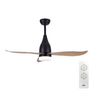 Ventoinha de teto de led 112cm dc 15w + luz 18w 2.190lm 3.000k- 4000k-5.000k, 3cct, mod.45db kattegat edm