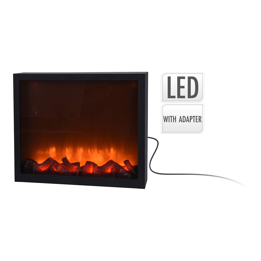 Iluminação decorativa de led em formato de chaminé 41 x 10 x 25 cm