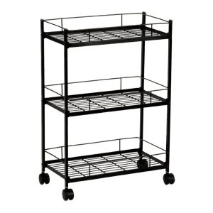 Carrinho para verduras metal preto cc72095 andrea house