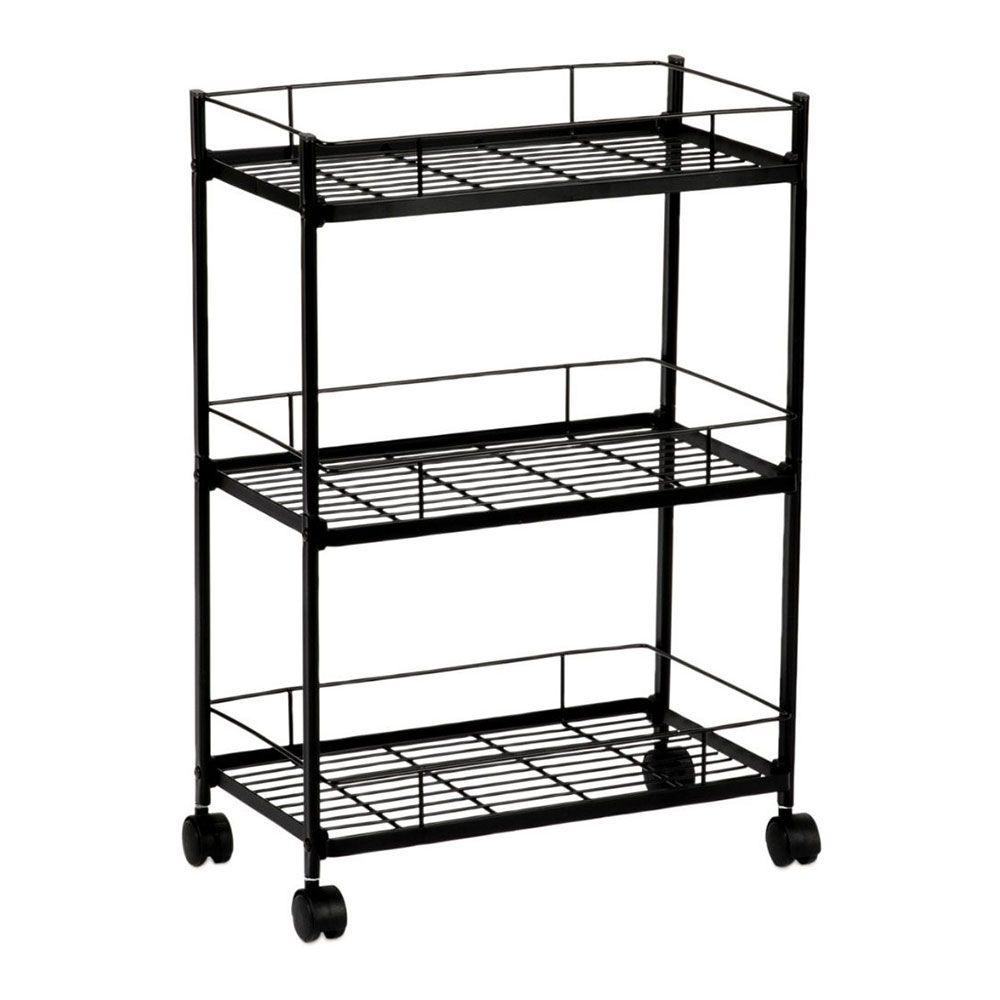 Carrinho para verduras metal preto cc72095 andrea house