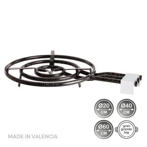 Fogareiro de gas butano/propano ø60cm 3 fogos. vaello